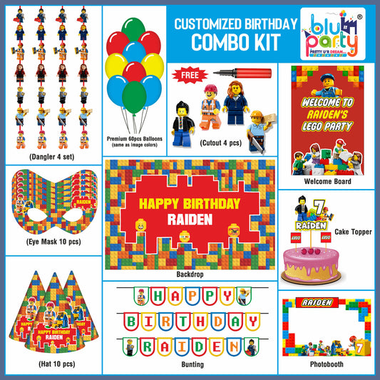Personalised birthday party smart kit premium decoration package for any theme India by BluParty

