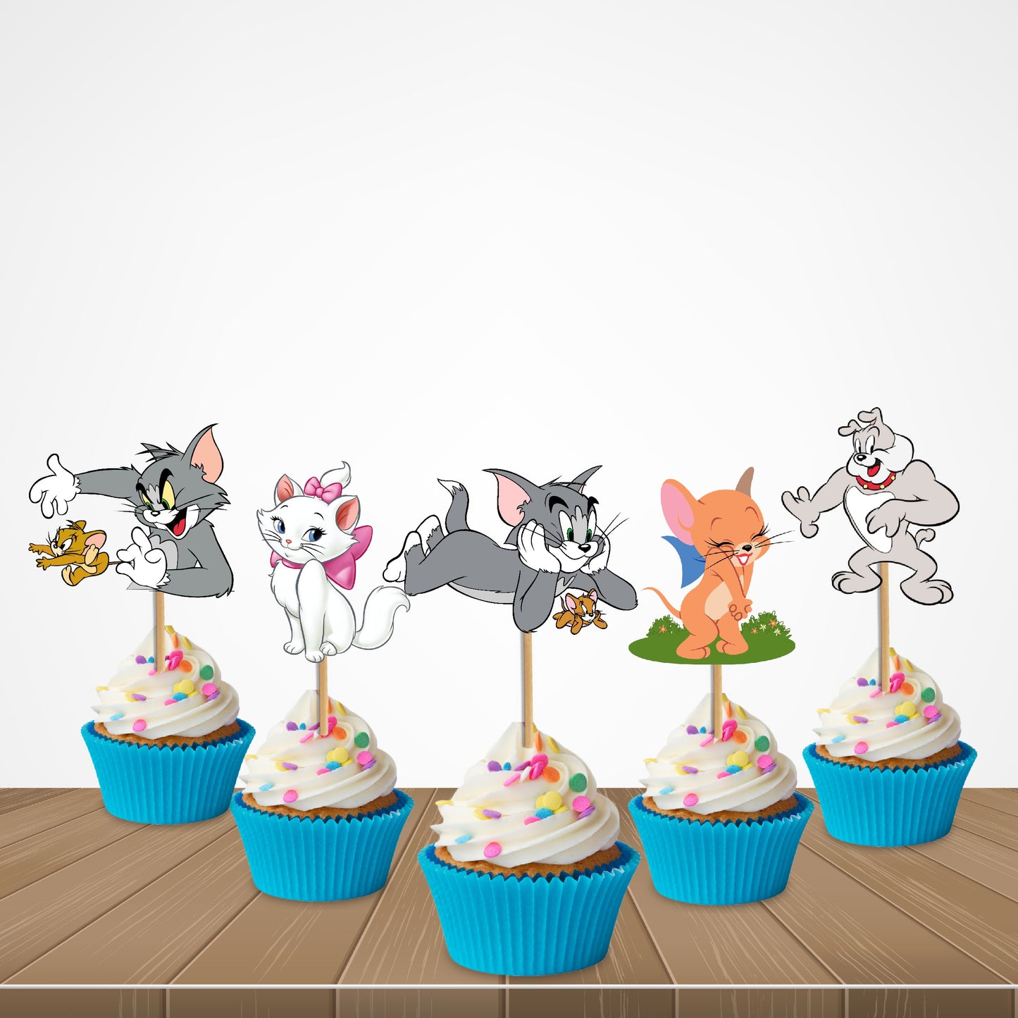 Tom & Jerry Theme Cupcake Topper