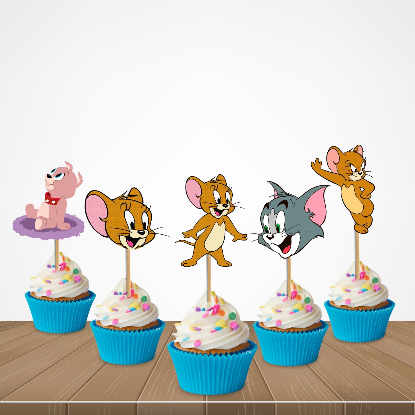 Tom & Jerry Theme Classic Cupcake Topper