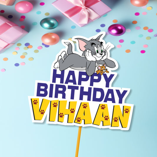 Tom & Jerry Theme Customized Caketopper
