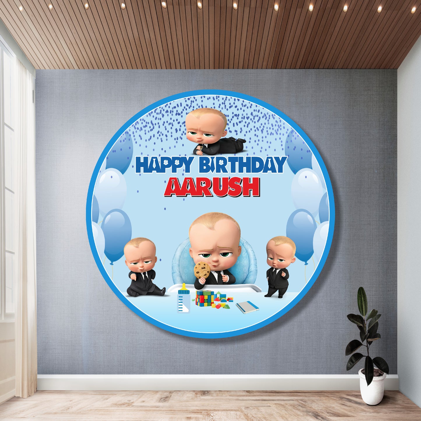 Boss Baby Classic Round Backdrop
