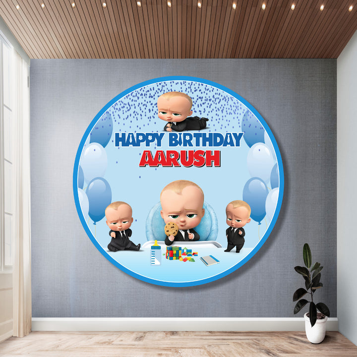 Boss Baby Classic Round Backdrop My Store