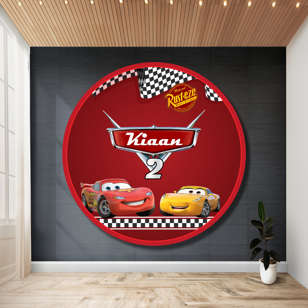 McQeen Theme Round Backdrop