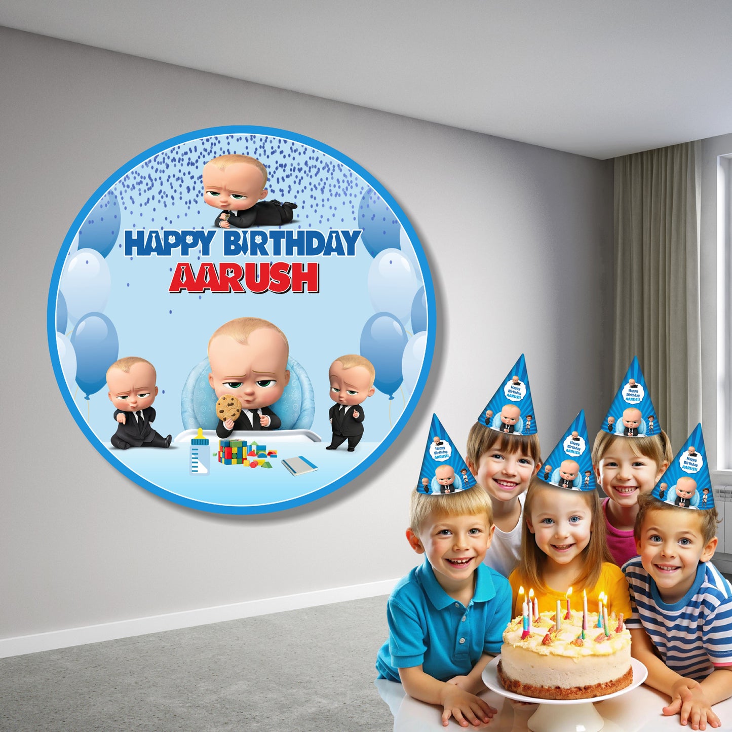 Boss Baby Classic Round Backdrop