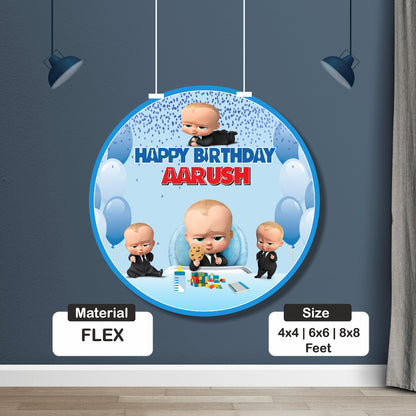 Boss Baby Classic Round Backdrop My Store