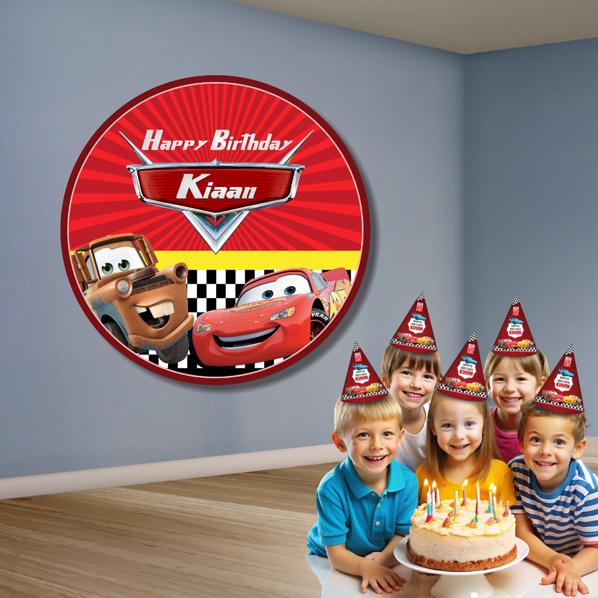 McQeenTheme Personalized Round Backdrop