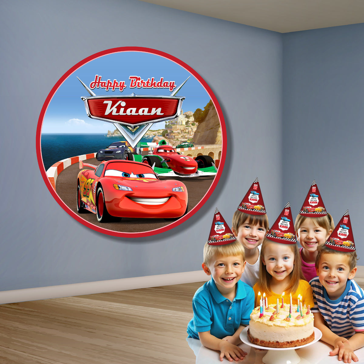 McQeen Theme  Customized Round Backdrop