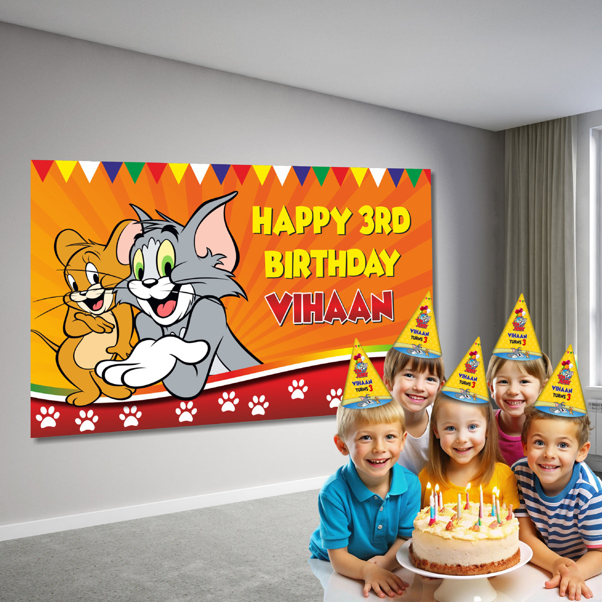 Tom & Jerry Theme Backdrop