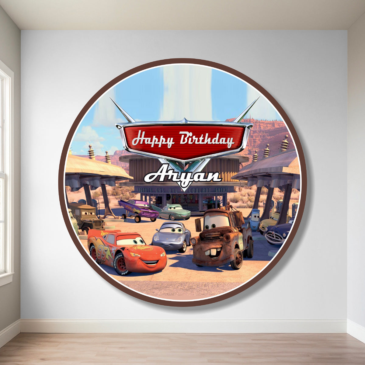 McQeen Theme  Classic Round Backdrop