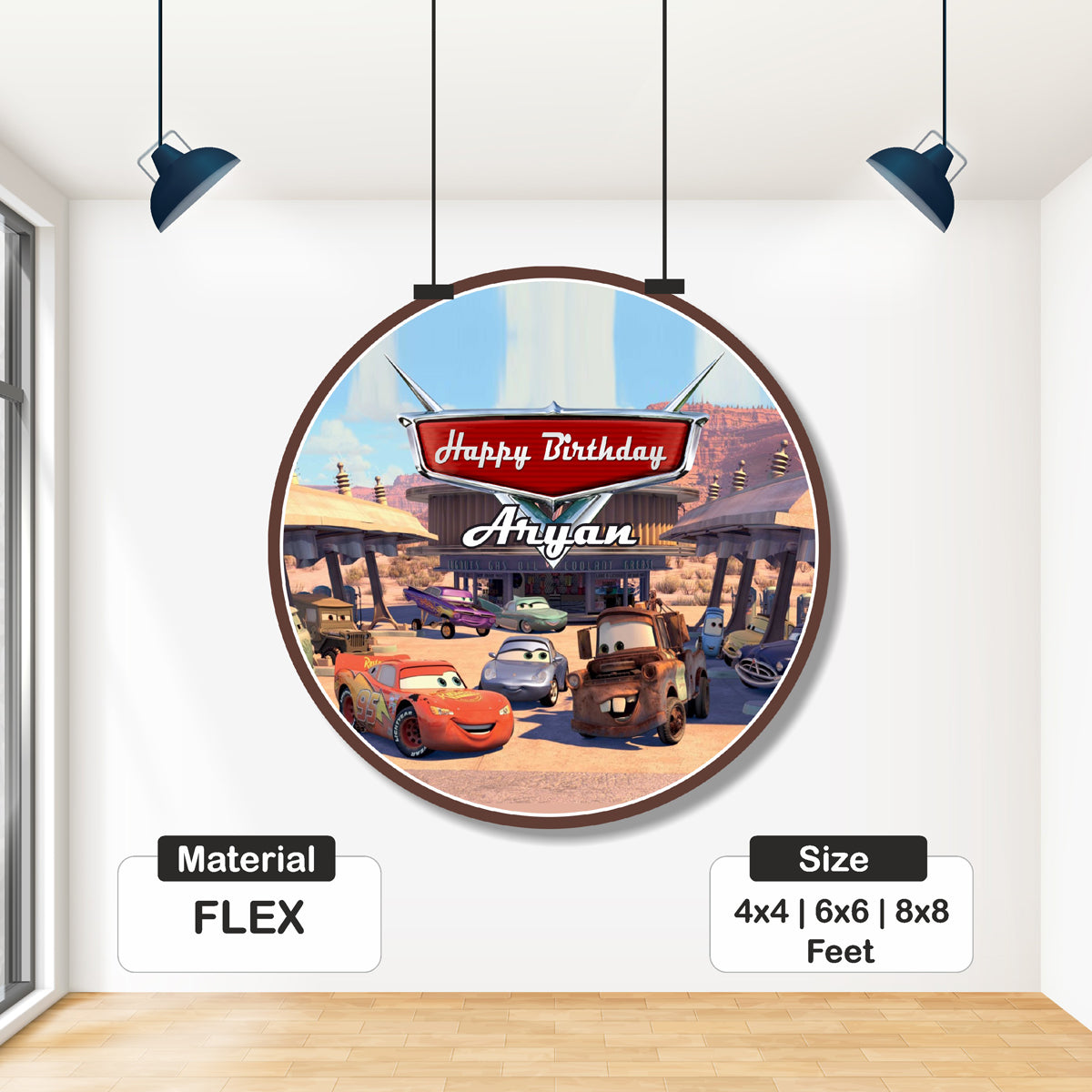 McQeen Theme  Classic Round Backdrop