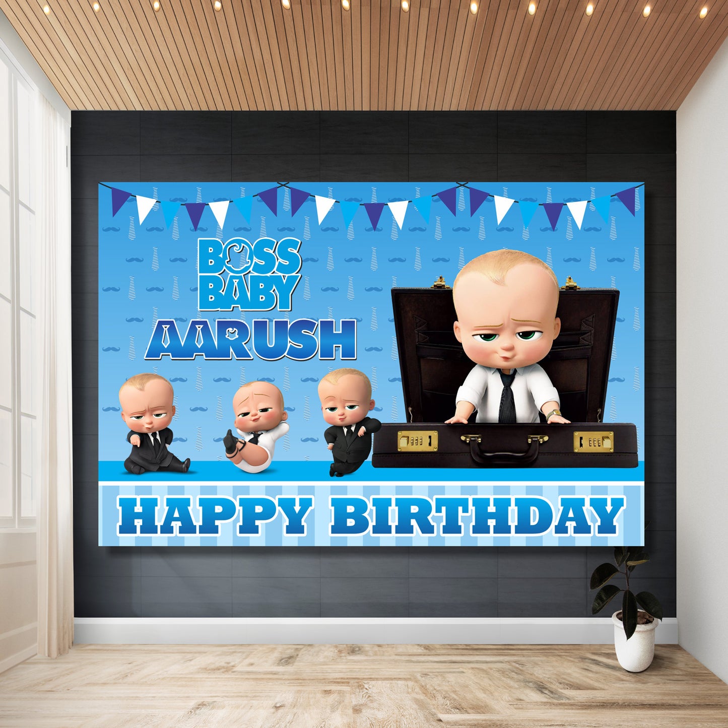 Boss Baby Personalized Backdrop