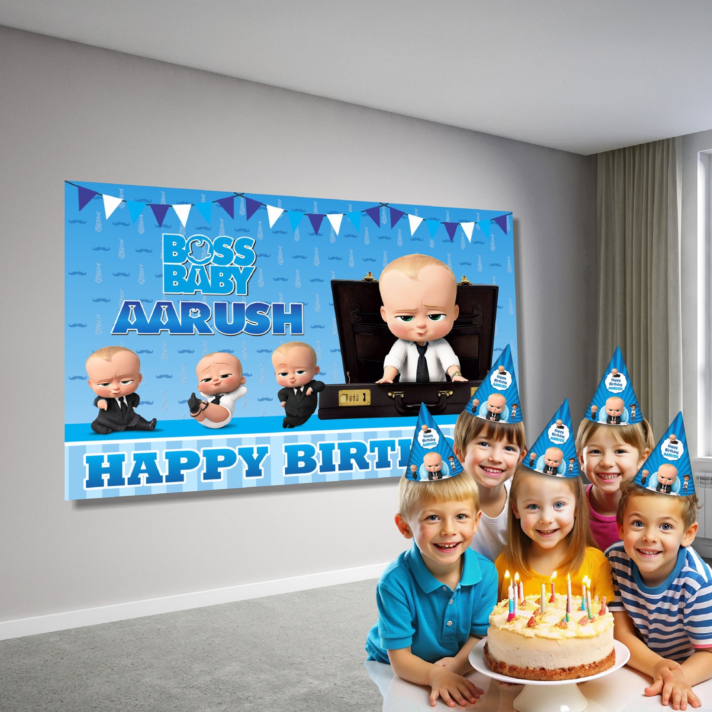 Boss Baby Personalized Backdrop