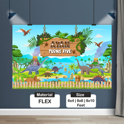 Dino Theme Personalized Backdrop My Store