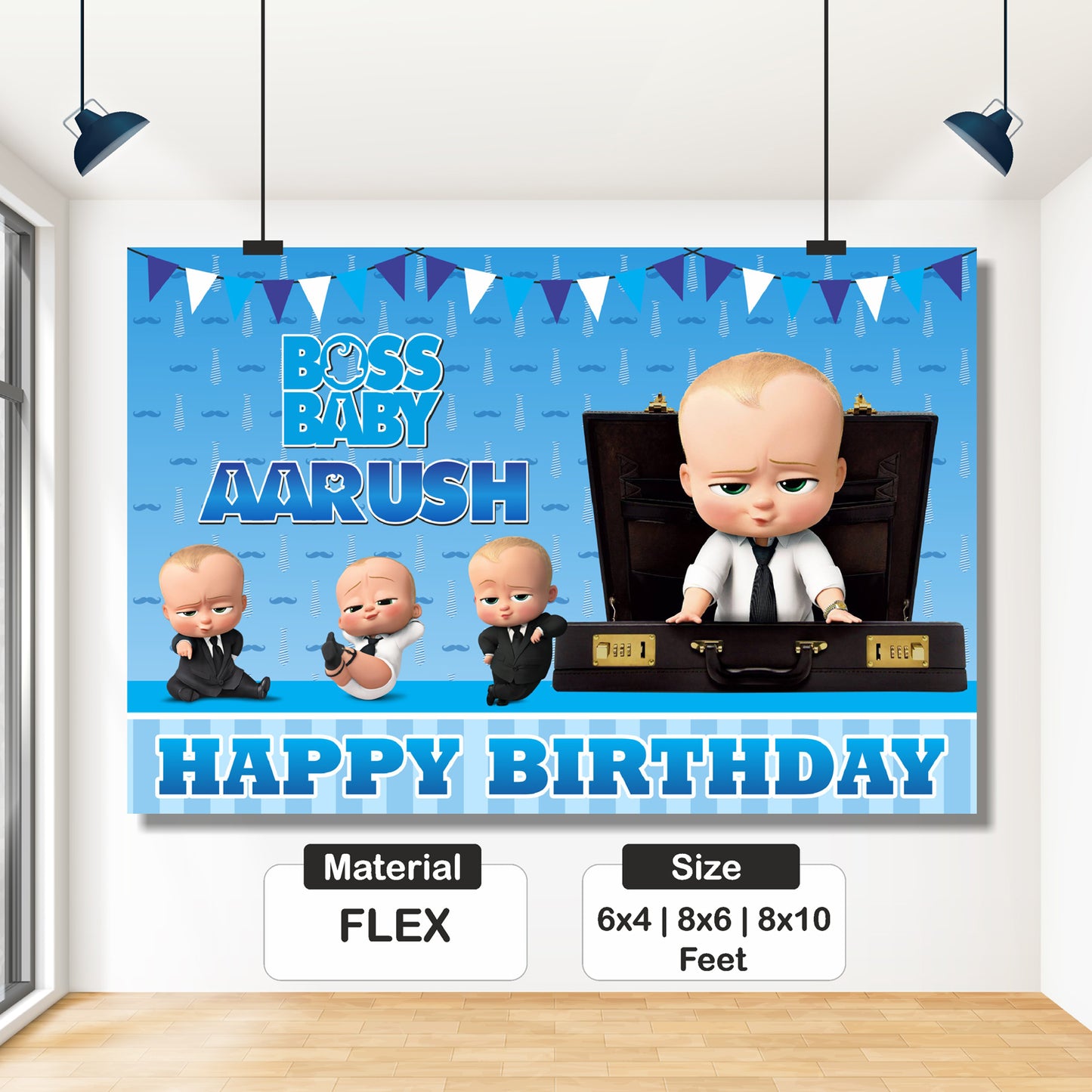 Boss Baby Personalized Backdrop