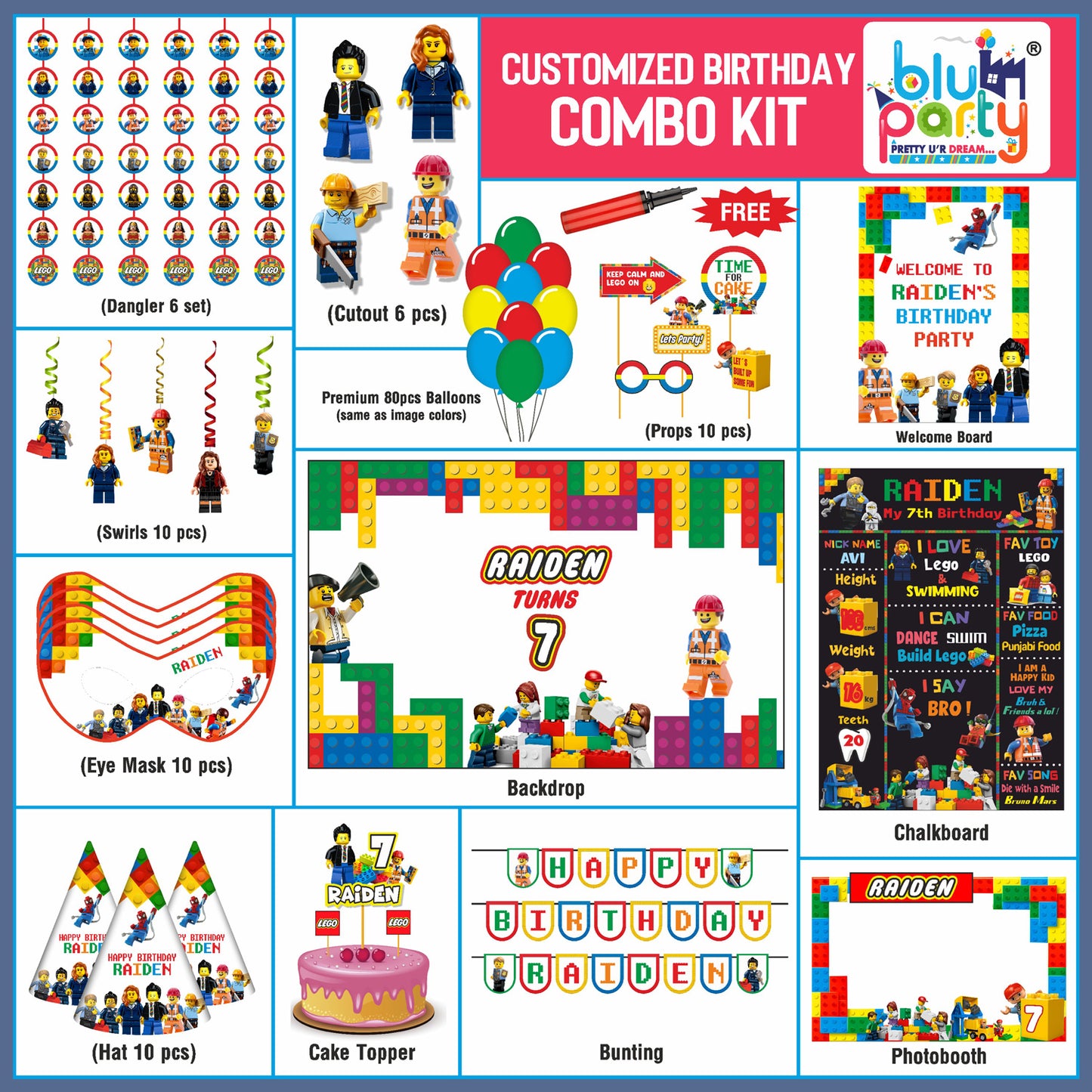 Blu Party Personalized Elite Kit