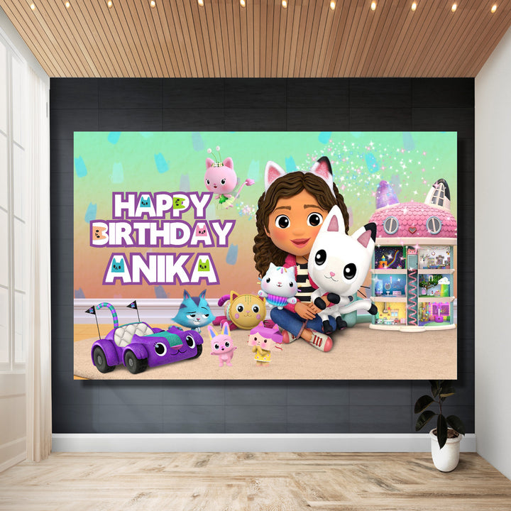 Gabby’s Dollhouse  Theme Backdrop My Store