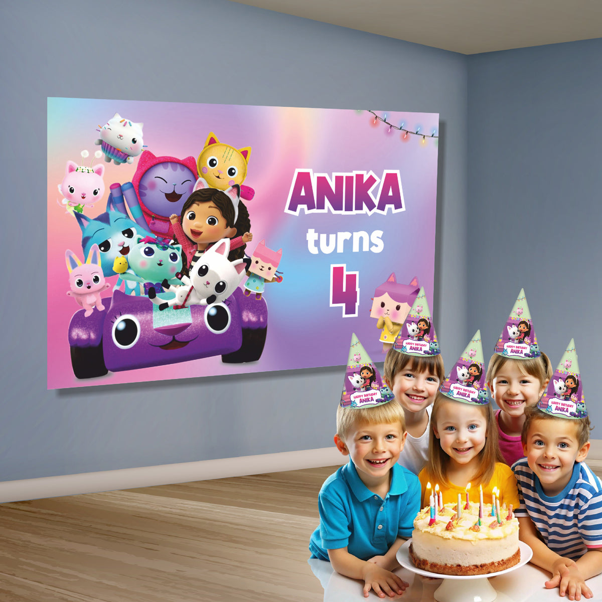 Gabby’s Dollhouse Theme Classic-2 Backdrop