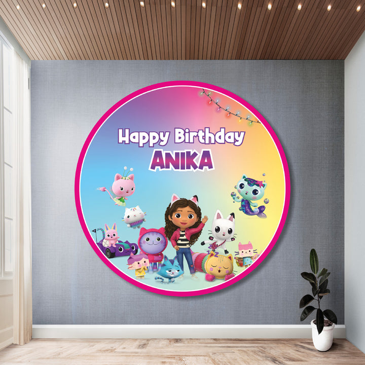 Gabby’s Dollhouse Customized Round Backdrop My Store