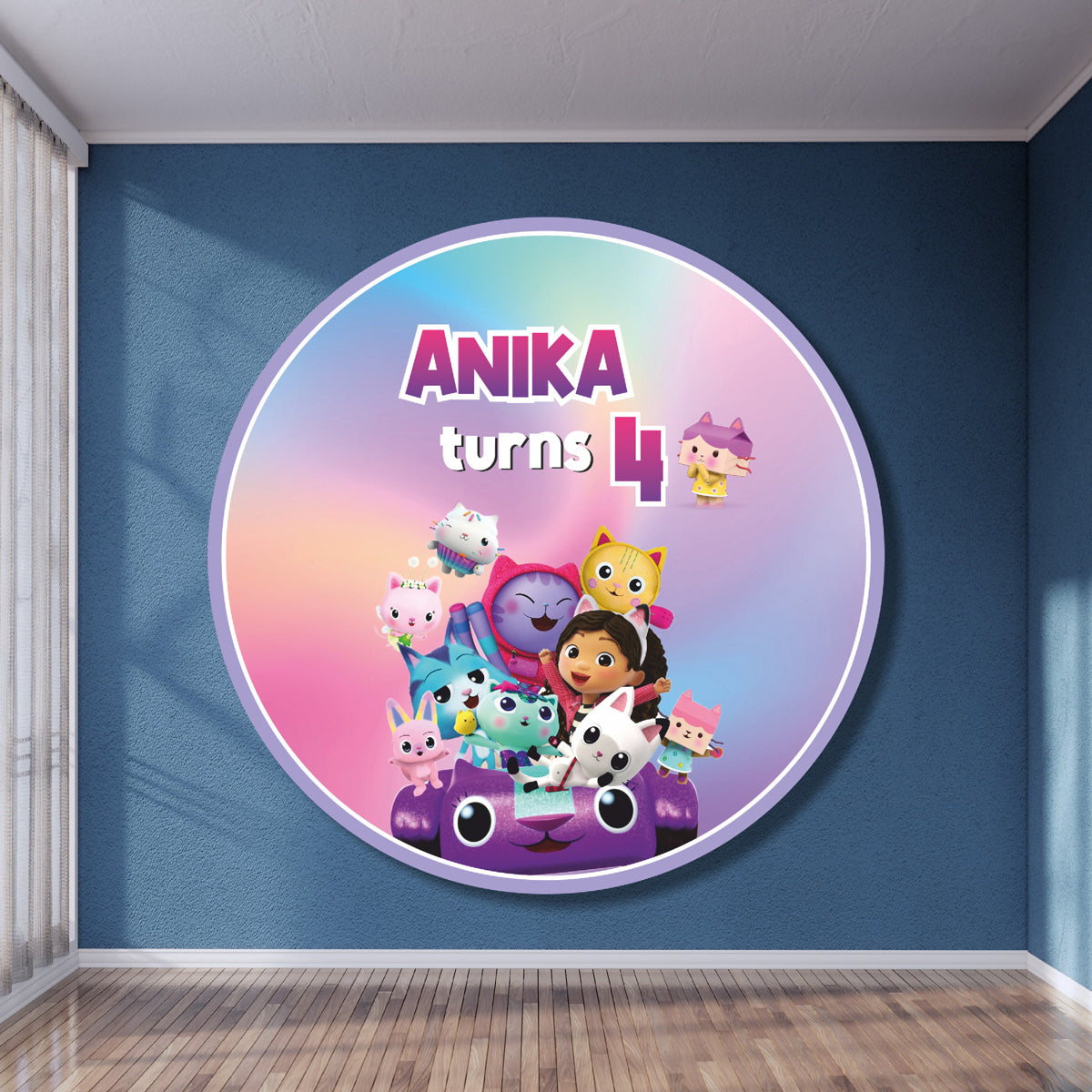 Gabby’s Dollhouse Classic Round Backdrop