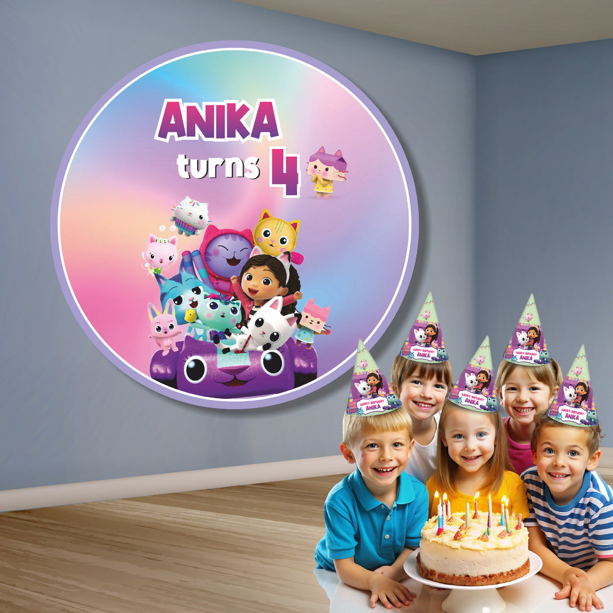 Gabby’s Dollhouse Classic Round Backdrop