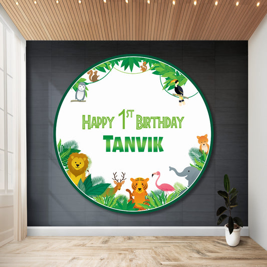 Jungle Theme Round Backdrop