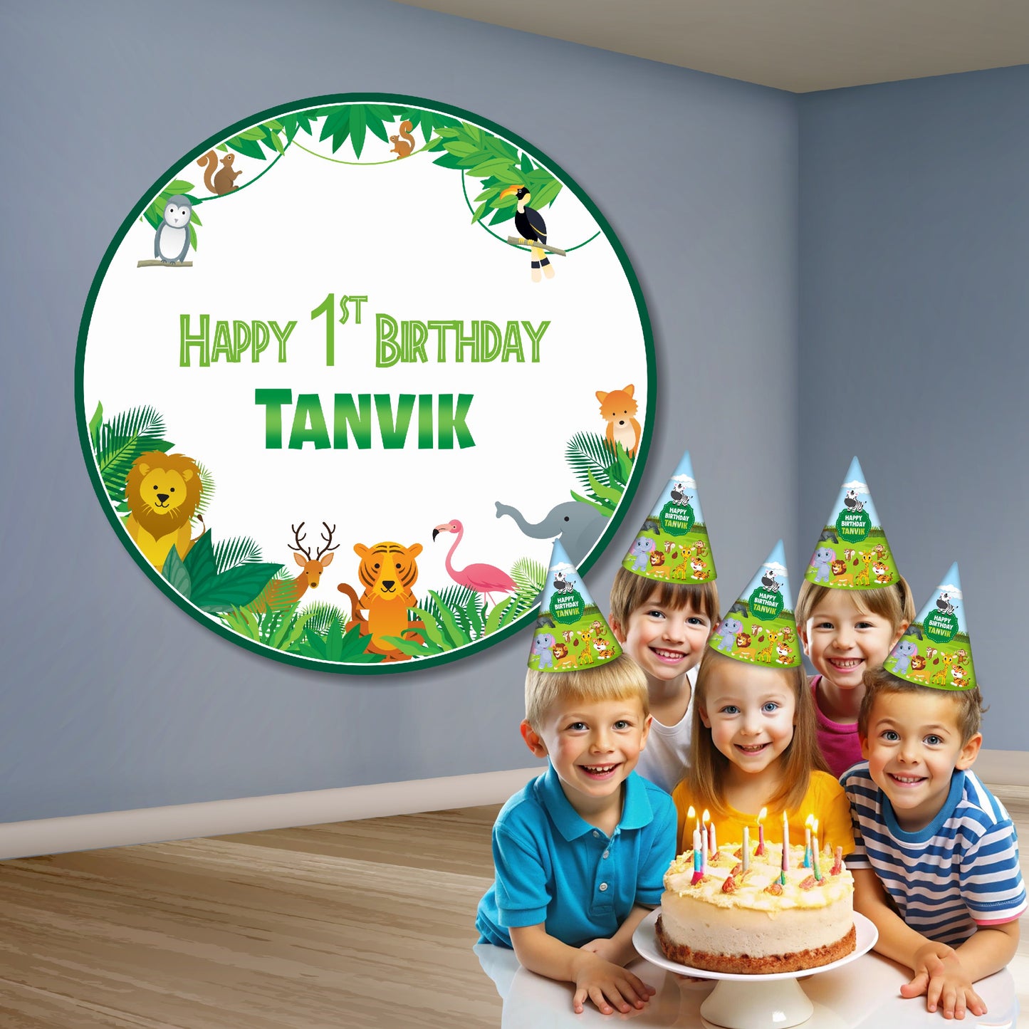 Jungle Theme Round Backdrop