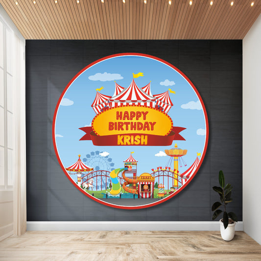 Carnival Theme Round Backdrop