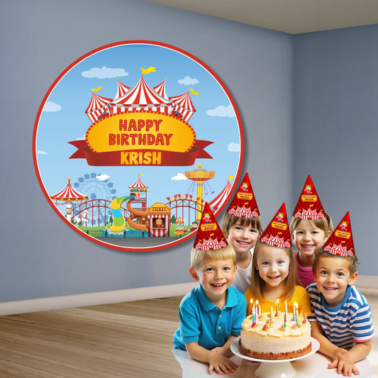 Carnival Theme Round Backdrop