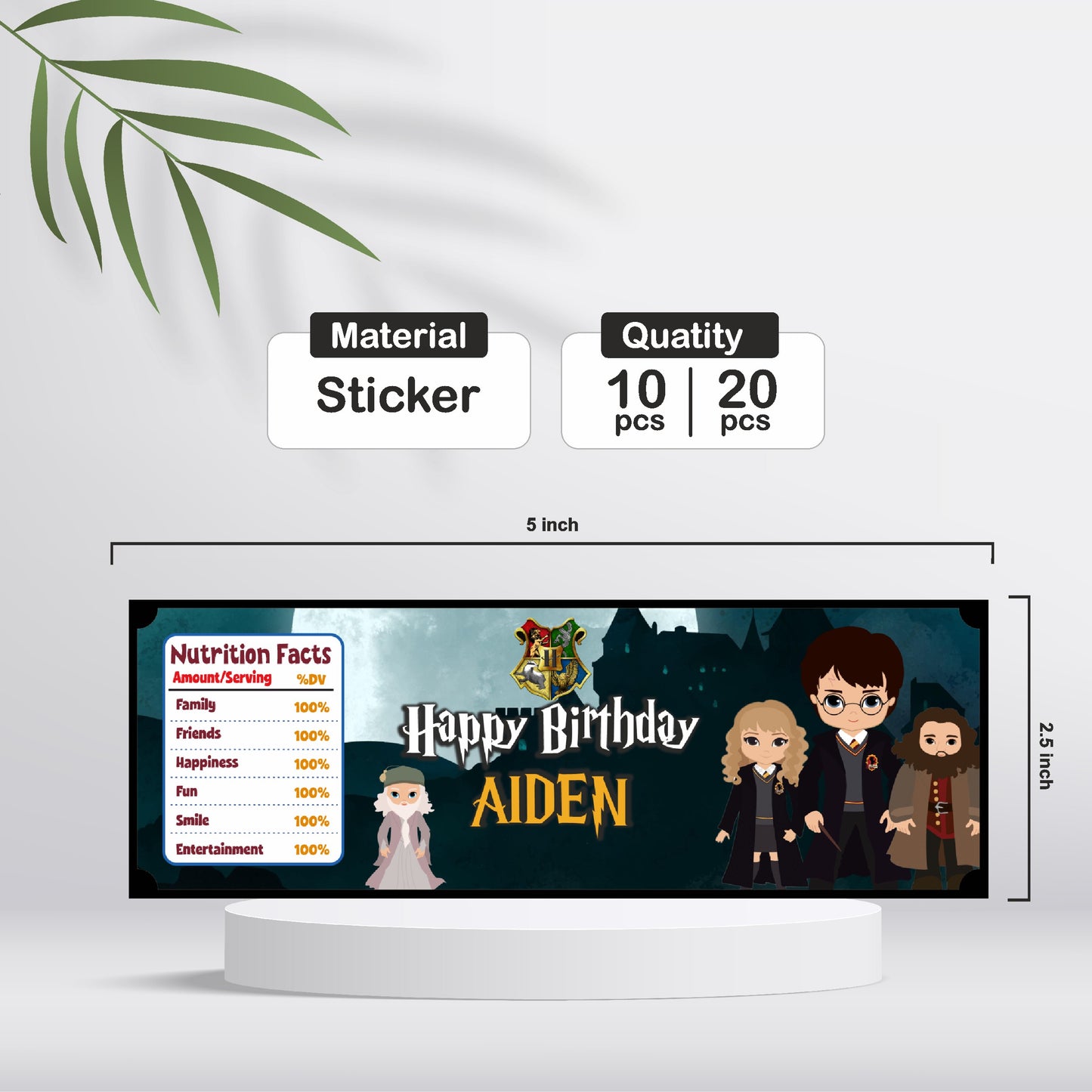Harry Potter Theme Water Bottle Sticker