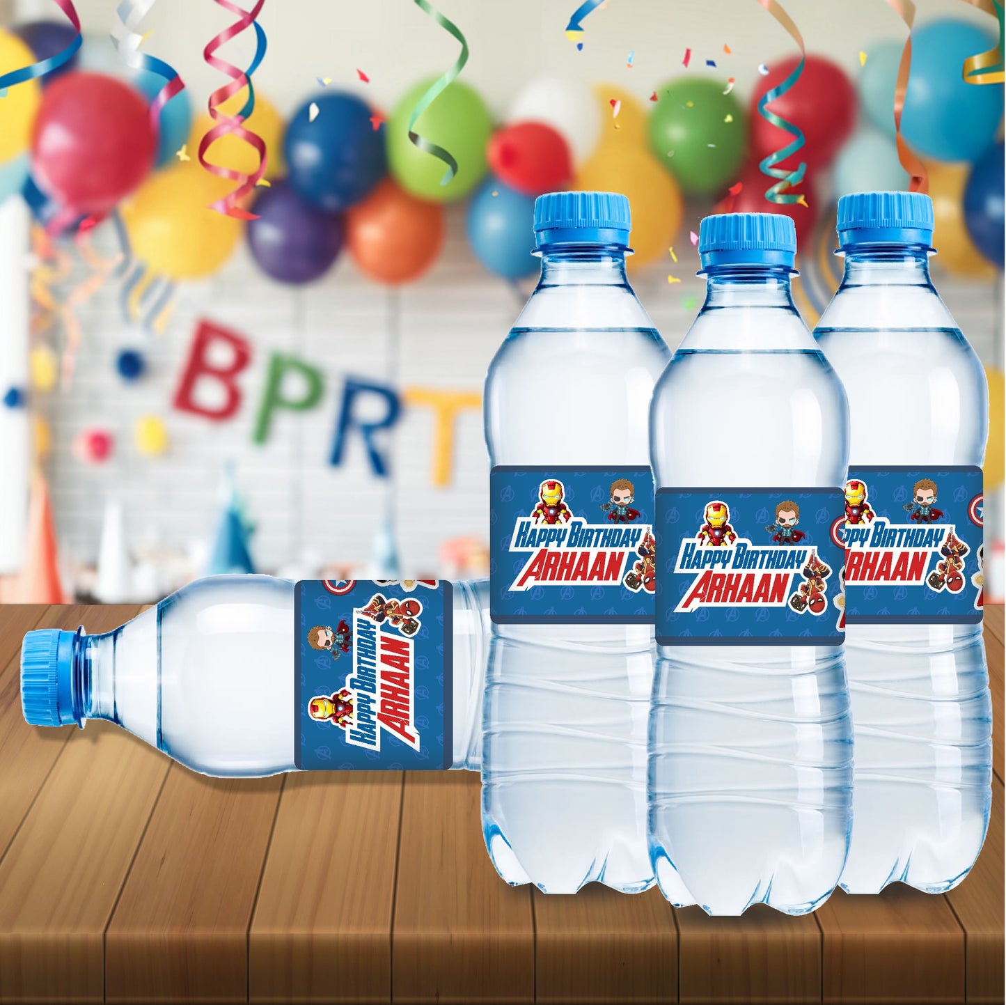 Avengers Theme Water Bottle Sticker