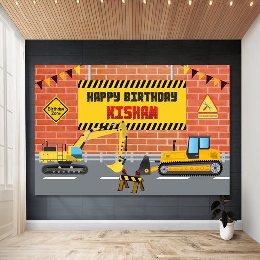 Construction Theme Classic Backdrop