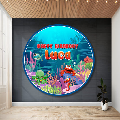 Under the Sea Theme Round Backdrop