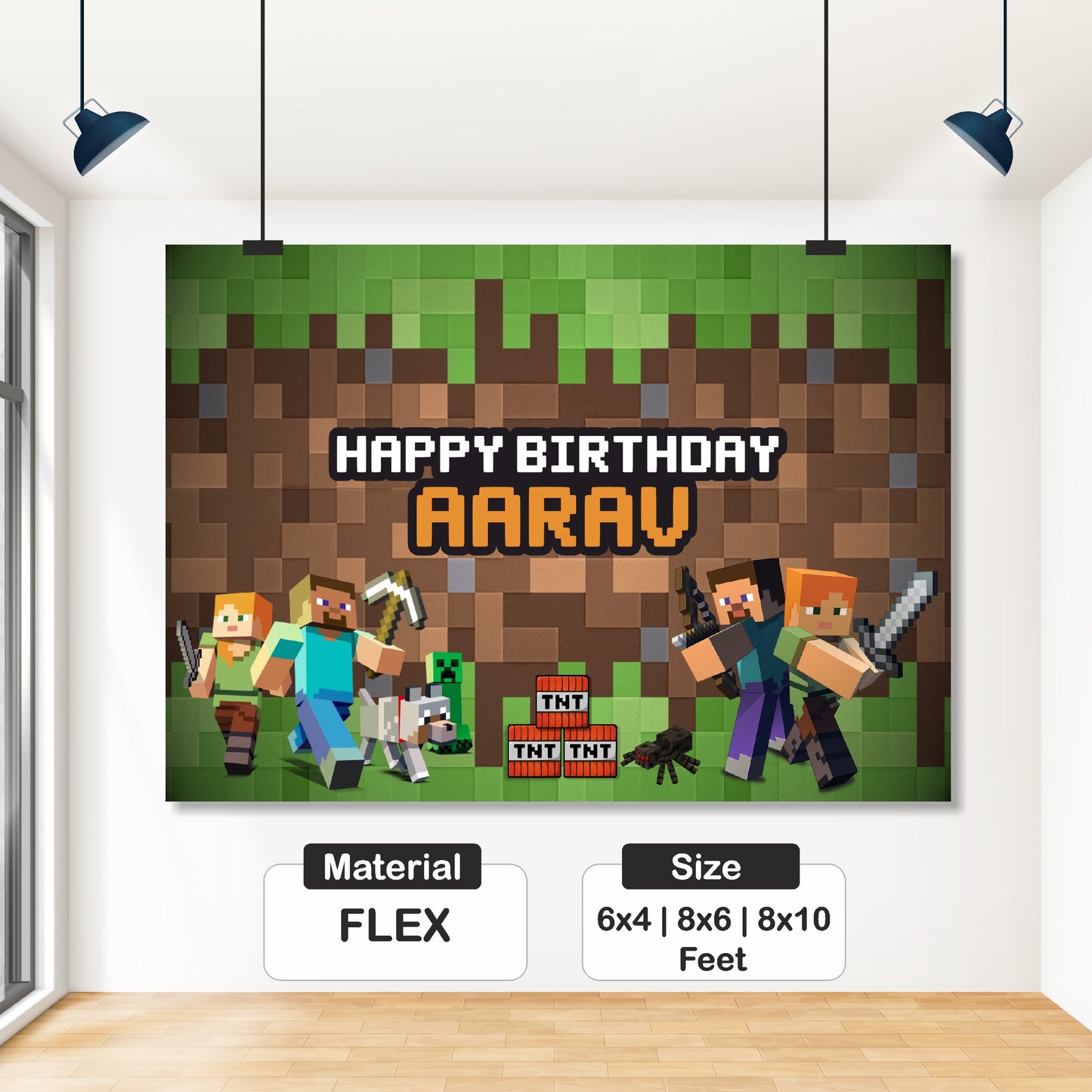 Minecraft Theme Personalized Backdrop