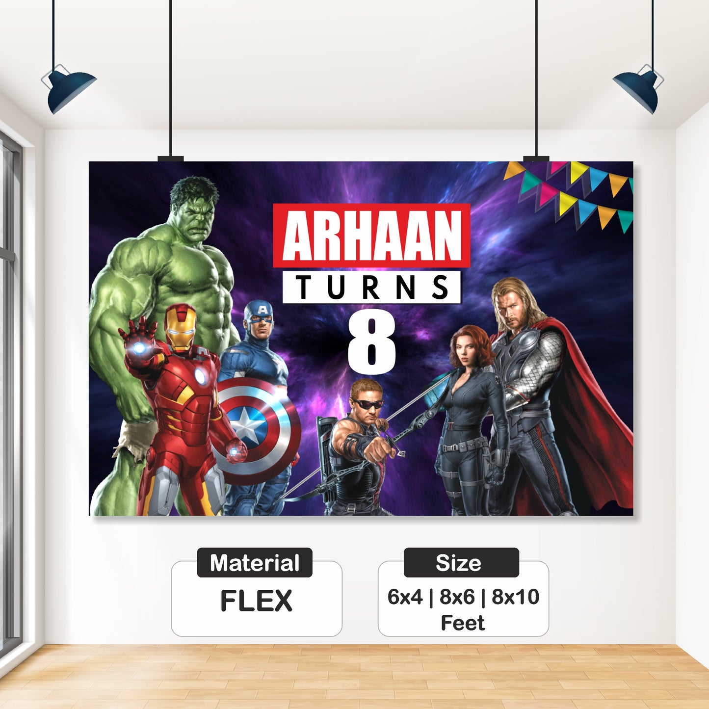 Avengers Theme Personalized Backdrop