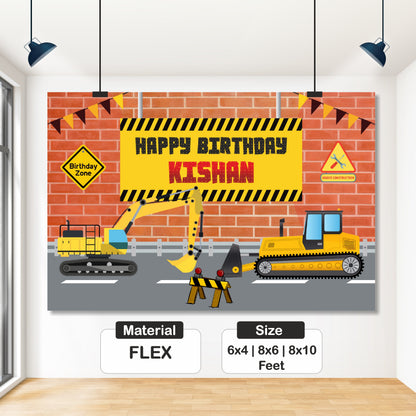 Construction Theme Classic Backdrop