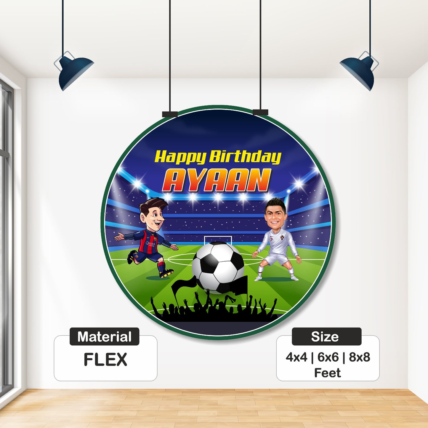 Football Theme Round Backdrop