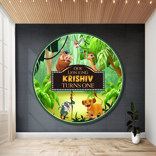 Lion King Theme Round Backdrop