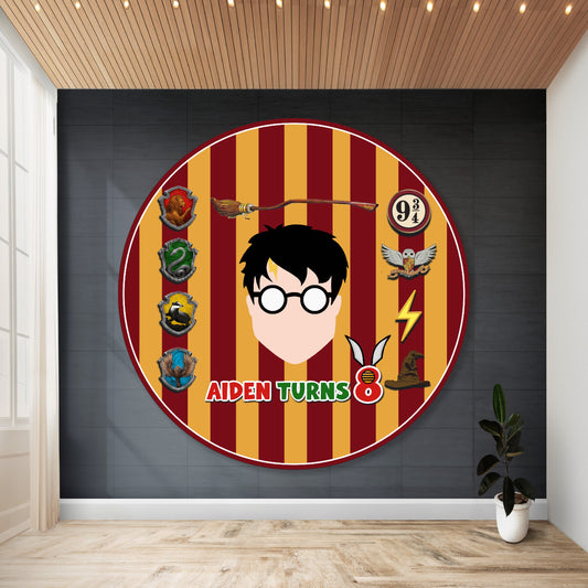 Harry Potter Theme Personalized Round Backdrop