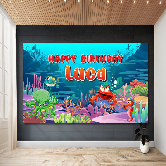Under the Sea Theme Backdrop