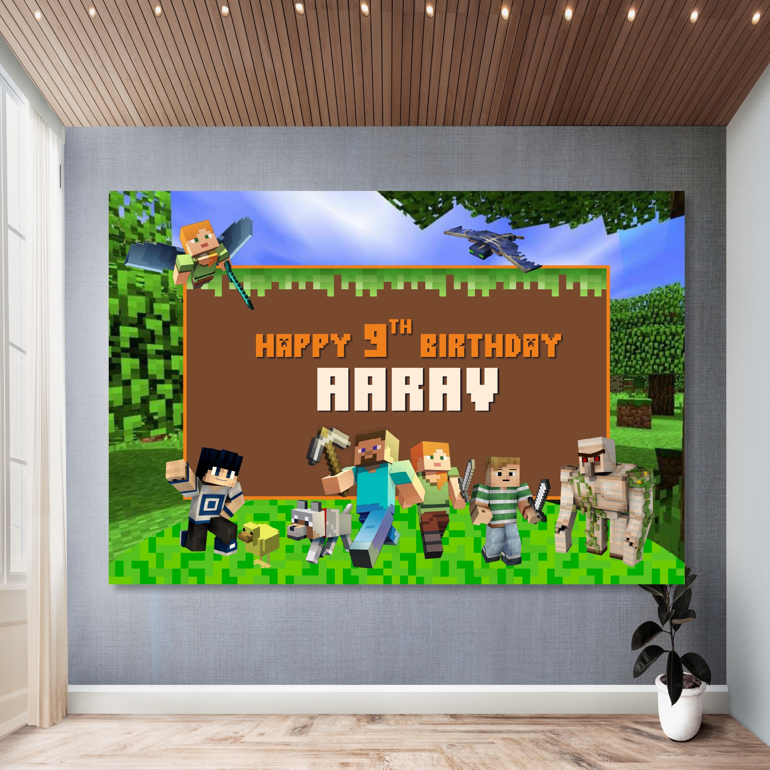 Minecraft Library Backdrop Minecraft Theme Backdrop – BluParty