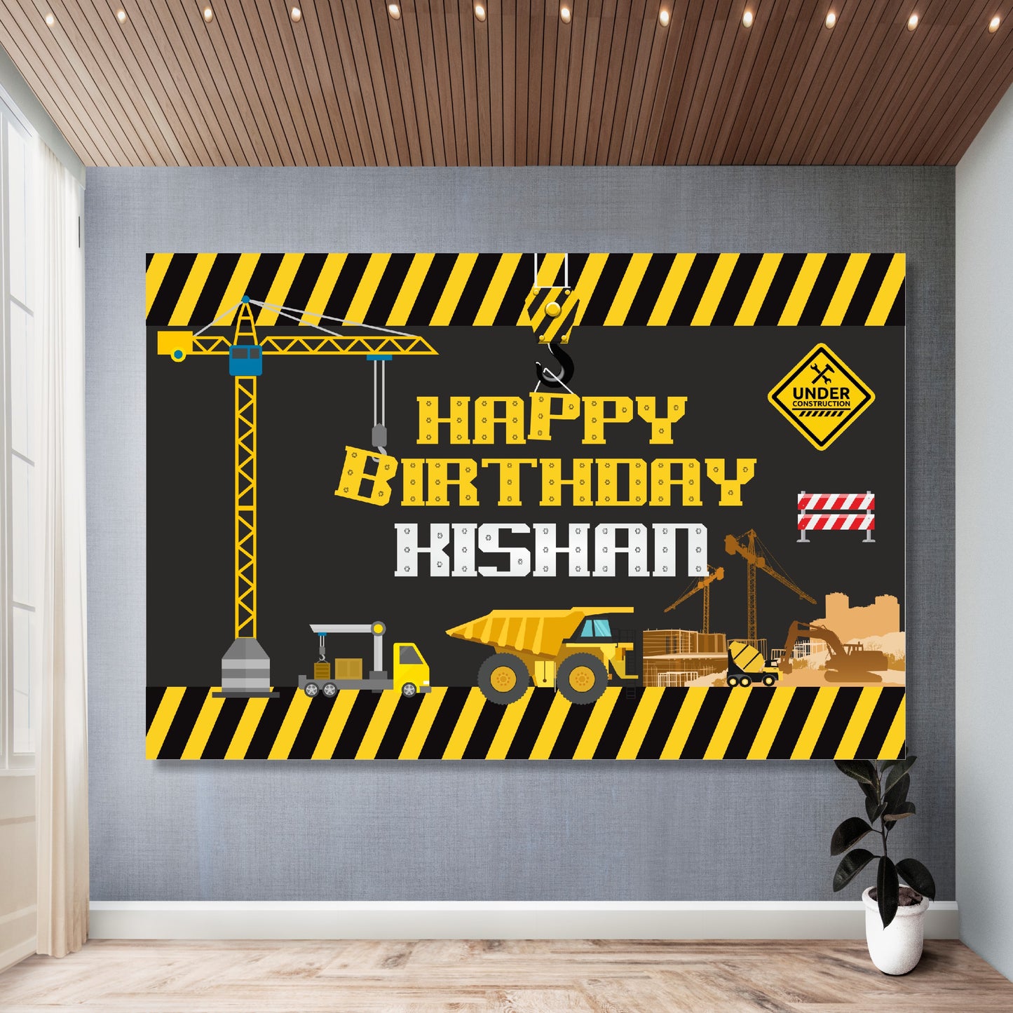 Construction Theme Backdrop