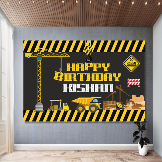 Construction Theme Backdrop