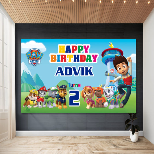 Paw Patrol Theme Backdrop