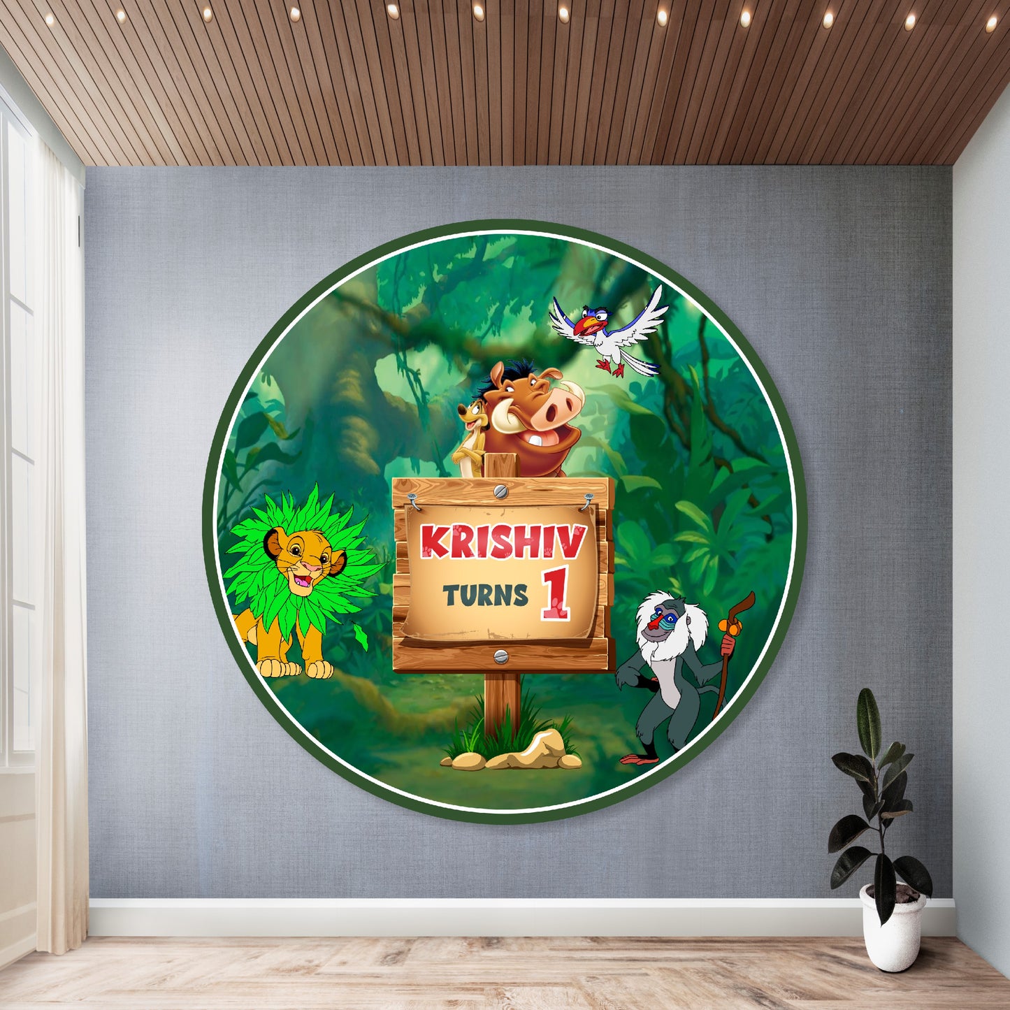 Lion King Theme Classic Round Backdrop