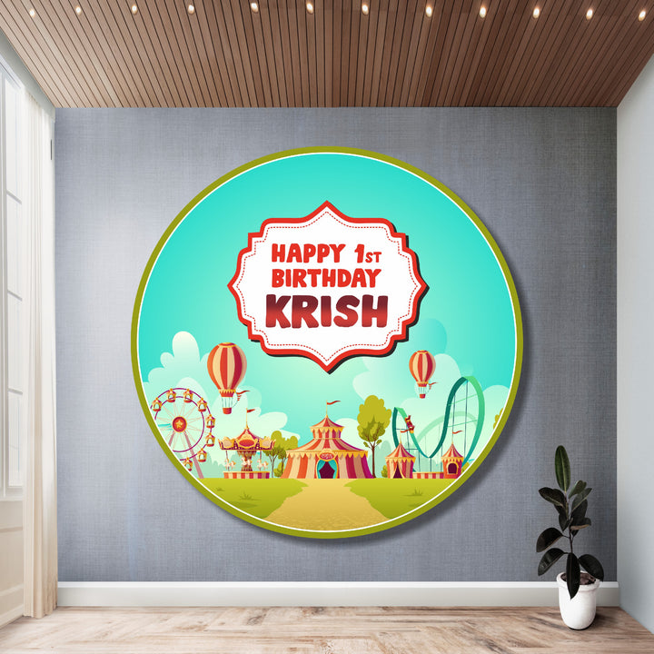 Carnival Theme Customized Round Backdrop My Store