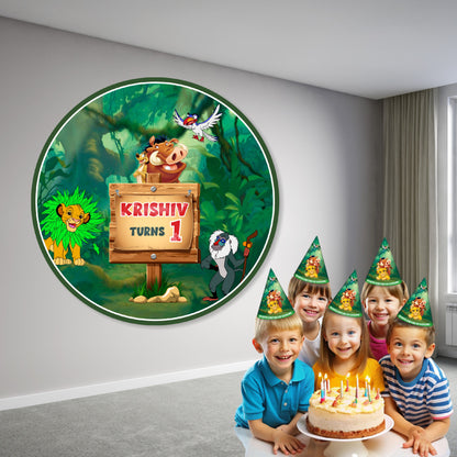 Lion King Theme Classic Round Backdrop My Store