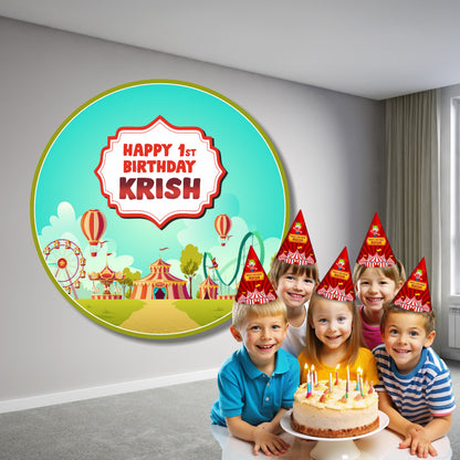 Carnival Theme Customized Round Backdrop My Store