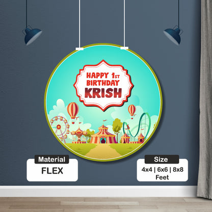 Carnival Theme Customized Round Backdrop My Store