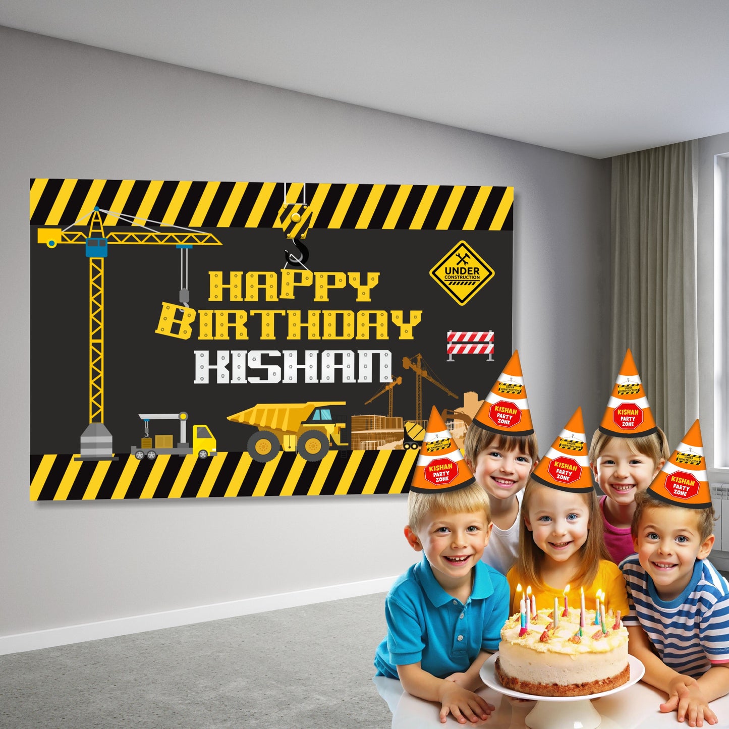 Construction Theme Backdrop