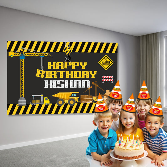 Construction Theme Backdrop